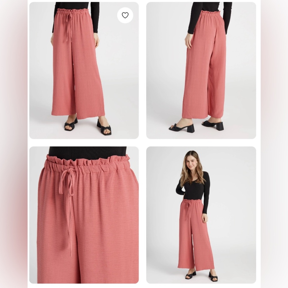 Mystree Paperbag Waist Wide Leg Pants